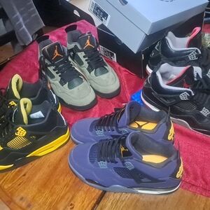 Jordan Men’s Sneakers - Purple/Yellow, Olive/Orange, Black/Yellow